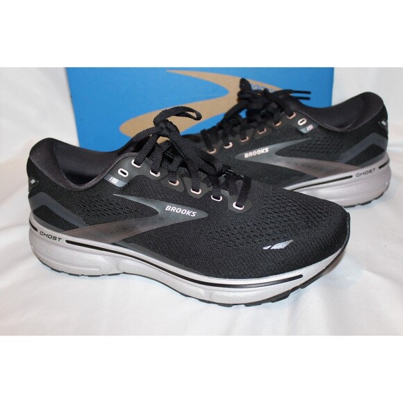 Women's Brooks Ghost 15 Running Athletic Sneaker Black Gray sz 11 WIDE NIB - Picture 2 of 6